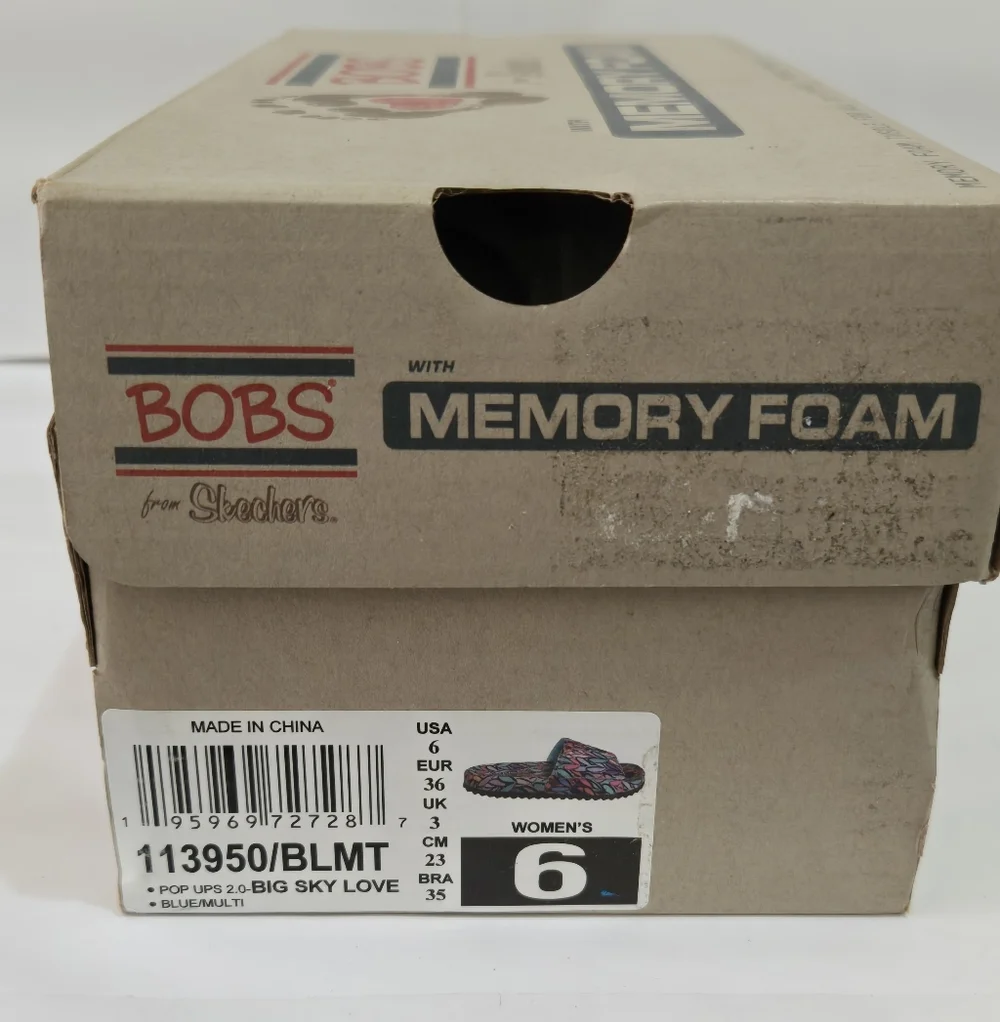 Skechers‎ Women's BOBS JGoldcrown Love Slide Sandals Colorful Hearts